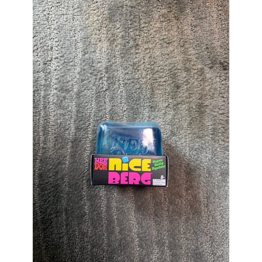 Schylling NeeDoh Nice Berg Super Solid Squish Blue Ice Cube Fidget Stress Toy